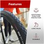 Fincci Lot de 2 pneus de vélo pliables 700 x 35c avec protection en nylon de 1 mm et 2 chambres à air 37-622 Scharader 30 TPI po