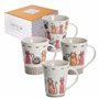 SPOTTED DOG GIFT COMPANY Lot de 4 Tasse Chat en Céramique