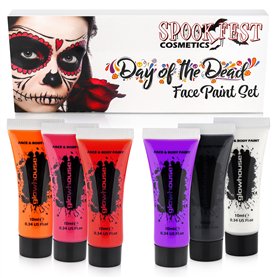 Spook Fest Day of The Dead Face Paint Coffret Cadeau Maquillage d'Halloween