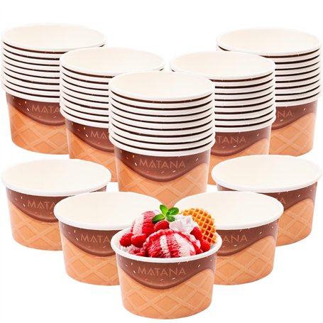 MATANA 50 Coupes à Glace en Carton