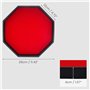 Belle Vous Piste de Dés Octogone en Simili Cuir Noir et Velours Rouge - Plateau Jeu de Dés pour Les Jeux de Table comme Les RPG 