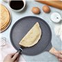 joeji's Kitchen Crêpière Pancake Poêle 26cm - Ultra Antiadhésif Facile à Nettoyer - Compatible Induction - Poignée en Bakélite D