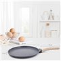 joeji's Kitchen Crêpière Pancake Poêle 26cm - Ultra Antiadhésif Facile à Nettoyer - Compatible Induction - Poignée en Bakélite D