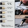 Wordsworth & Black Ensemble de stylo Plume, Extra Fine Plume, Comprend 6 cartouches d'encre et un convertisseur de recharge d'en