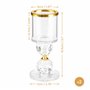 BELLE VOUS (Lot de 2 Grand Bougeoir Verre de Cristal - H15,5 cm - Photophore Verre Transparent - Centre de Table Bougie pour Mai