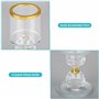 BELLE VOUS (Lot de 2 Grand Bougeoir Verre de Cristal - H15,5 cm - Photophore Verre Transparent - Centre de Table Bougie pour Mai