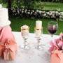BELLE VOUS (Lot de 2 Grand Bougeoir Verre de Cristal - H15,5 cm - Photophore Verre Transparent - Centre de Table Bougie pour Mai