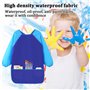 Jinlaili 2PCS Tablier de Peinture pour Enfant 3-8 ans Garçons Filles, Imperméable Blouse Peinture Enfant, Tablier Peinture avec 
