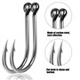 200 Pièces Crochets de Pêche, Hameçon de Pêche, Hameçons de Barbelé pour Pêche Eau Douce Mer, 10 Tailles Hameçon 3#-12#