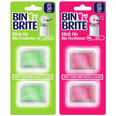 NTI 4 x désodorisant à Coller pour poubelles fraîches avec pédale pivotante