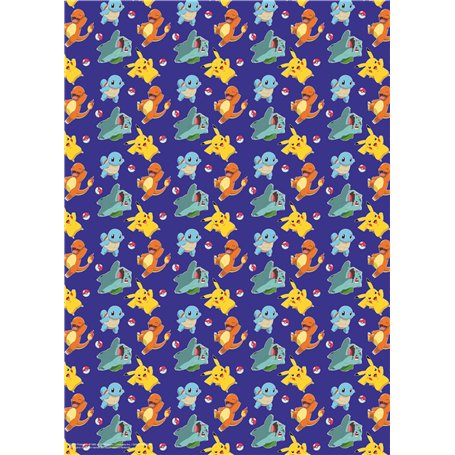 Rouleau de papier cadeau Pokémon Bleu 2 m