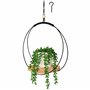 BELLE VOUS Suspension Macramé pour Plante - Suspension Macrame 107 cm avec Base en Bois - Support Pot de Fleurs et Plantes Intér
