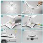 BELLE VOUS Support Plafond Videoprojecteur Universel Blanc - Supporte 23 à 35 cm & 8 kg - Support Mural Videoprojecteur en Allia