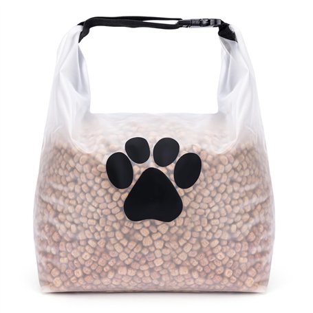 BELLE VOUS Grand Sac Conteneur de Croquettes pour Chien et Chat - Accessoire de Voyage Pliable - Gamelle Portable pour Le Transp