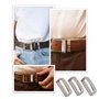 Wisebom Lot de 8 Boucle de Ceinture, Cuir Passant Ceinture en Alliage 40 mm Passants de Ceinture Keeper, Pièces de Ceinture pour