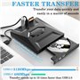 Lecteur Externe CD DVD USB 3.0 Type C, Lecteur de CD et DVD et Graveur Externe USB, Compatible avec Windows XP/Vista / 7/8 / 10/