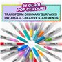 SHARPIE Marqueurs permanents Fine Glam Pop en 34 couleurs et notes adhésives