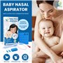 Aspirateur nasal pour bébé avec 24 filtres d'hygiène, sûr et facile à nettoyer pour nouveau-nés, bébés, enfants PLUSQMED