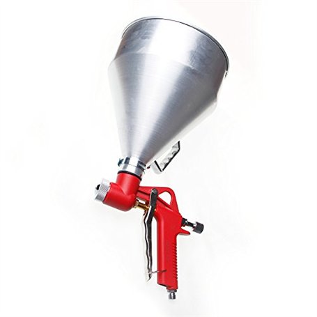 ORAZIO Pistolet à Crépir Pneumatique 1-1/2 Gallon avec Tasse en Aluminium et 3 Buses