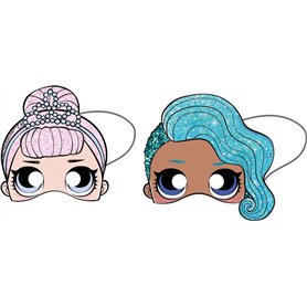 Lot de 6 masques en papier L.O.L. Surprise! Glam