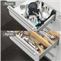 Winter Shore Rangement Couvert en Bambou [Lot de 2] - Range Couvert Tiroir Empilable pour Cuisine & Garde-Manger - Boite Rangeme