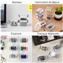 Winter Shore Petites Boites Empilables Plastiques Transparentes Rangement [Lot de 20] - pour Accessoires, Kraft, Stickers, Quinc