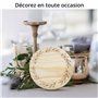 Winter Shore Dessous de Verre Bois Brut 100 mm [Lot de 24] - Rondelles Bois Naturelle pour Boissons, Centre de Table, Travaux Ma