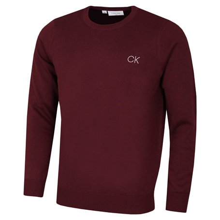 Chandail À Col Rond pour Hommes Calvin Klein - Bordeaux - M