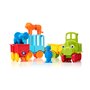 SmartMax - Le Train du Cirque - My First animal Train - Jouet de Construction Magnétique - 22 Pièces à Assembler - Pour Enfants 