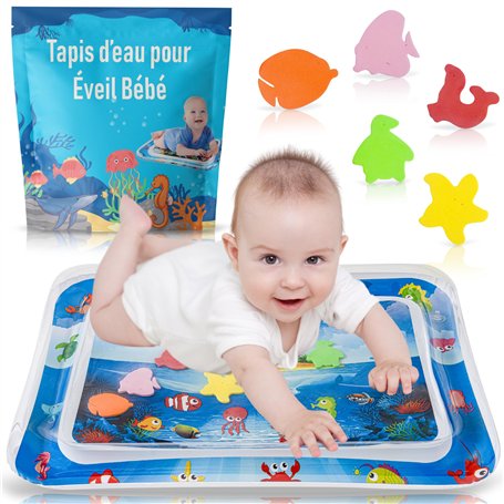 Tapis Eau Bebe Eveil | Aquarium Bebe Gonflable Pour Les Touts Petits | Tapis Sensoriel Bébé & Tapis de Motricité Bébé Pour Éveil