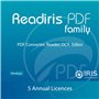 Readiris PDF Famille 365 Éditeur PDF professionnel – logiciel PDF 5 Licences annuelle – Numériser