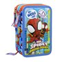 L'ERBAVOGLIO - SPIDEY - Trousse scolaire 3 fermetures éclair originale SPIDEY et ses amis fantastiques - SPIDERMAN - avec 44 piè