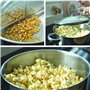 Artame ART20950, Machine à Pop-Corn, Poêle à Pop Corn avec Couvercle Transparent Verre et Manivelle, Poignée résistante à la cha