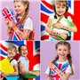 Lot de 20 feuilles de tatouages temporaires Union Jack 2022 pour 70e anniversaire de la reine, accessoires de fête du jubilé de 