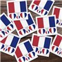 10 Pcs France Drapeau Tatouages Temporaires,Faux Autocollant De Tatouage De Transfert De Visage Imperméable Pour Coupe D'Europe 
