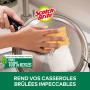 Scotch-Brite Classic Éponge à Récurer en Cellulose Non Rayante - 4 Pièces - Tampon à Récurer Très Absorbant Indiqué pour Les Tâc