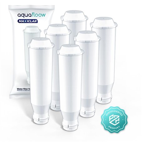 Aquafloow Lot de 6 filtres à eau compatibles avec Krups F088 F 088 - Compatible avec de nombreux modèles Krups