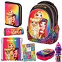 Goldkids Lot de 7 cartables - Trousse à pain - Boîte à pain - Cahier de tâches - Motif arc-en-ciel - Convient dès la première cl