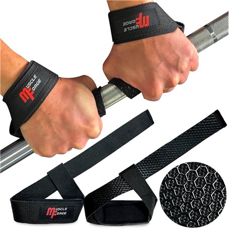 MuscleForge Sangle de Tirage Musculation - Sangle Musculation pour Poignet - Accessoires pour Musculation Intensive - Bandes de