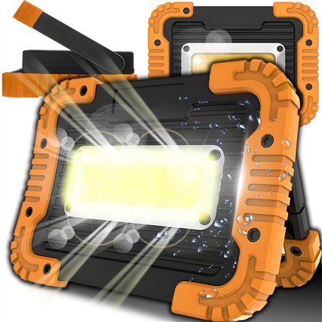 Retoo Projecteur de chantier LED 30 W Lampe pour camping