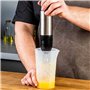 Retoo Mixeur plongeant 1200 W 15000 tr/min avec fonction turbo et 8 vitesses Col avec protection anti-éclaboussures Blender manu
