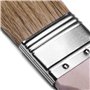 M7 Lot de 5 Pinceaux 3 Plats 2 Ronds 0" 3/4" 1,5" 2" 4" Série 03 pour Travaux de Peinture avec Peintures et Vernis Couverture Un
