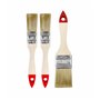 M7 - Lot de 3 Pinceaux Plats : 1 x 1,5", 2 x 1 - Idéal pour Peinture et Rénovation avec Vernis - Poils Naturels pour Une Applica