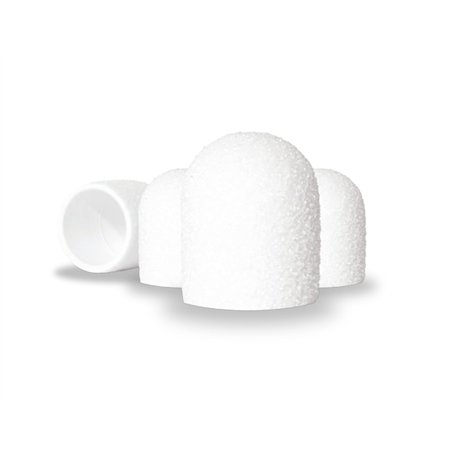 LALILL Capuchons Abrasifs LUX 13mm 80 Gradation 10 Pcs. Capuchons pour la Fraiseuse - Manchons Abrasifs Blancs - Manucure Pédicu