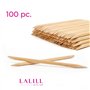 LALILL Bâtonnets en Bois 100 Pièces - Pousse Cuticules - Bâtonnets en Bois Orange pour Manucure, Pédicure - Bâtonnets Manucure s