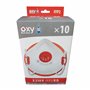 Oxyline 10x Demi-masque respiratoire réutilisable FFP2 R D avec valve | Produit dans l'UE | CE 1437