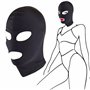 Cagoule Bdsm avec 3 trous pour les yeux et la bouche S/M spandex noir Jouet Sexualité Couple Jeux Sexuelle Adulte Accessoires Se