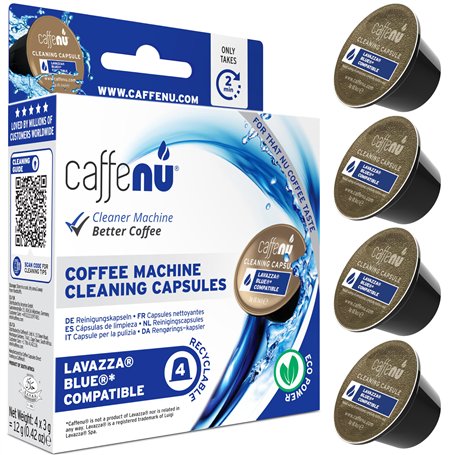 Caffenu | Capsules De Nettoyage Lavazza Blue | Pour un café savoureux | Capsules de nettoyage de café | À combiner avec le kit d