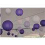 5 lanternes ignifuges violettes de 75 cm - Résistant au feu