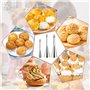 3 Pièces Puff Douille, Puffs Injection Seringue Inoxydable avec Brosse de Nettoyage, 3 Tailles Buse pour Crème, Seringue Patisse